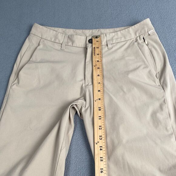 Lululemon Pants Mens 32 Beige Chinos ABC Commuter Gusseted Crotch Active Yoga - Picture 5 of 11